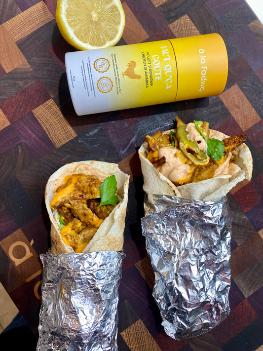 Poulet Shawarma Maison avec Sauce Crémeuse au Paprika.