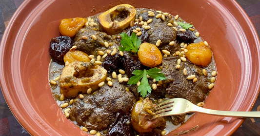 Tajine bœuf aux abricots et pruneaux.